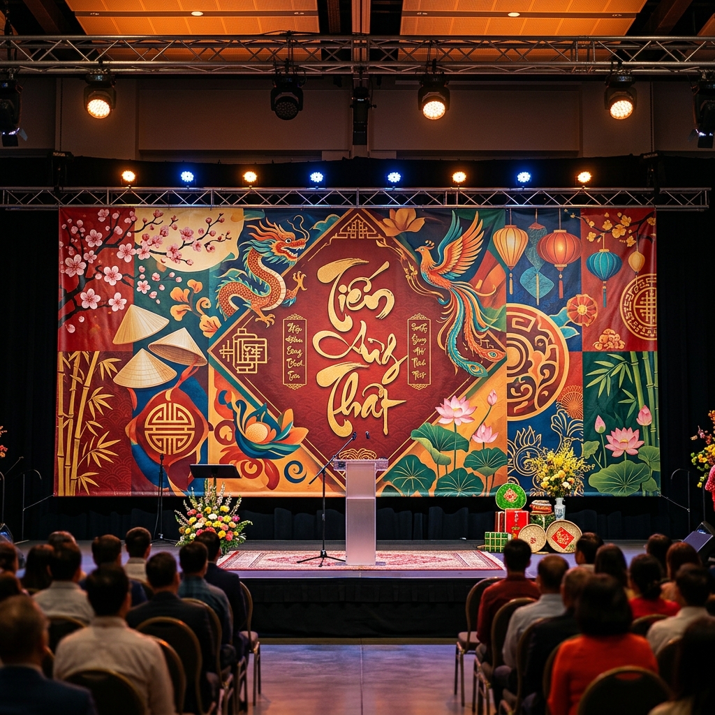 In bạt Hiflex backdrop sự kiện